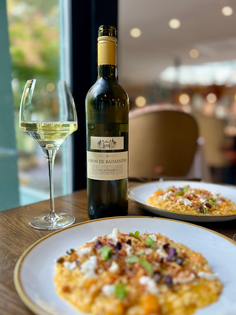 The Perfect Pair: Butternut Squash, Chilli and Goats Cheese Risotto & Baron Badassière, Viognier